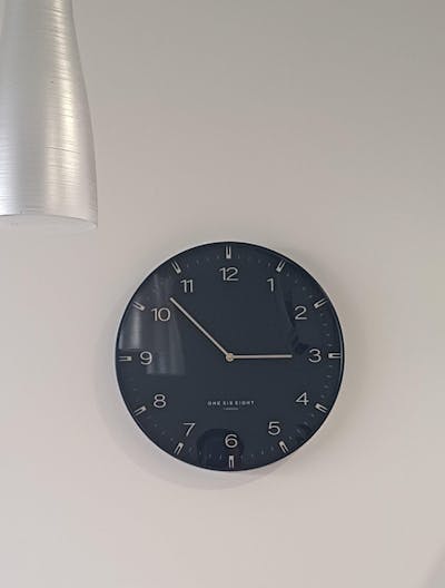 One Six Eight London Sienna Wall Clock, Ocean Blue, 40cm