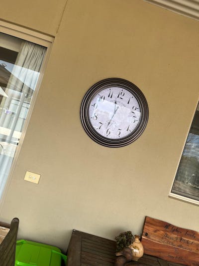Scarborough Waterproof Outdoor Temperature Wall Clock, Brown, 58cm
