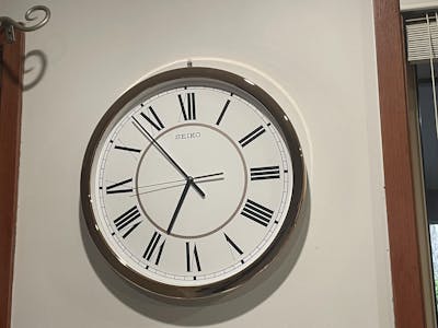 Seiko Maci Rose Gold Wall Clock, 40cm