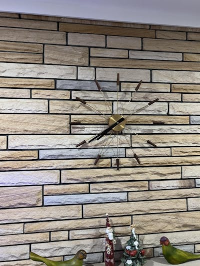 NeXtime Plug Inn Stainless Steel Wall Clock, Gold Brown, 58cm