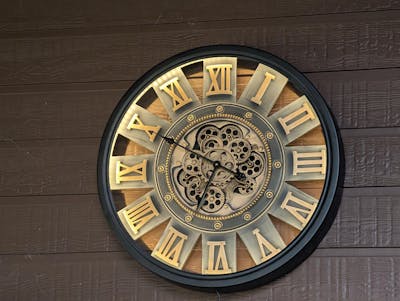 Themis Metal Moving Gears Wall Clock, 72cm