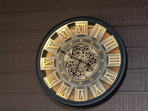 Themis Metal Moving Gears Wall Clock, 72cm