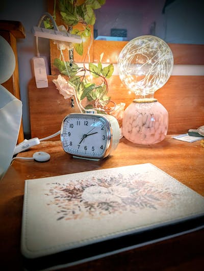 TFA Lara Retro Alarm Clock, Mint Green, 11cm