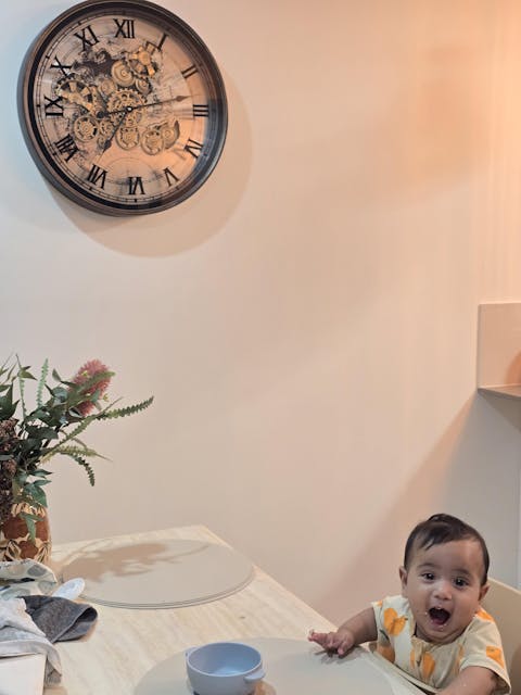 Marco World Map Industrial Silver Metal Moving Gears Wall Clock, 60cm