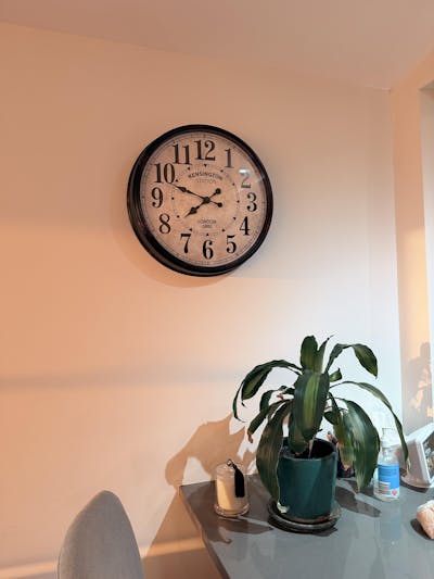 Lowell Distressed Vintage Kensington Station Wall Clock, Black, 51cm