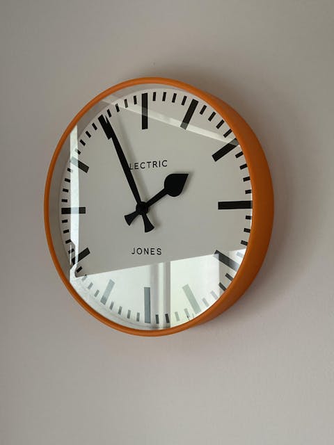 Jones Tiger Railway Wall Clock, Orange, 30cm