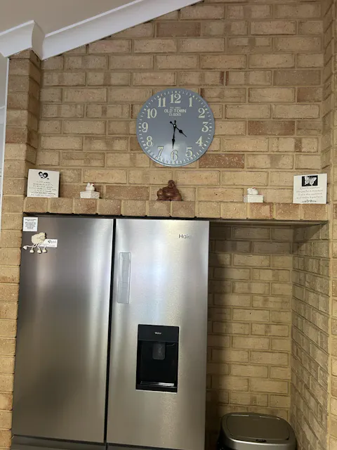 Old Town Embossed Numbers Domed Metal Wall Clock, Blue Grey, 40cm