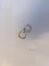 Aros de plata chapada en oro de 18k