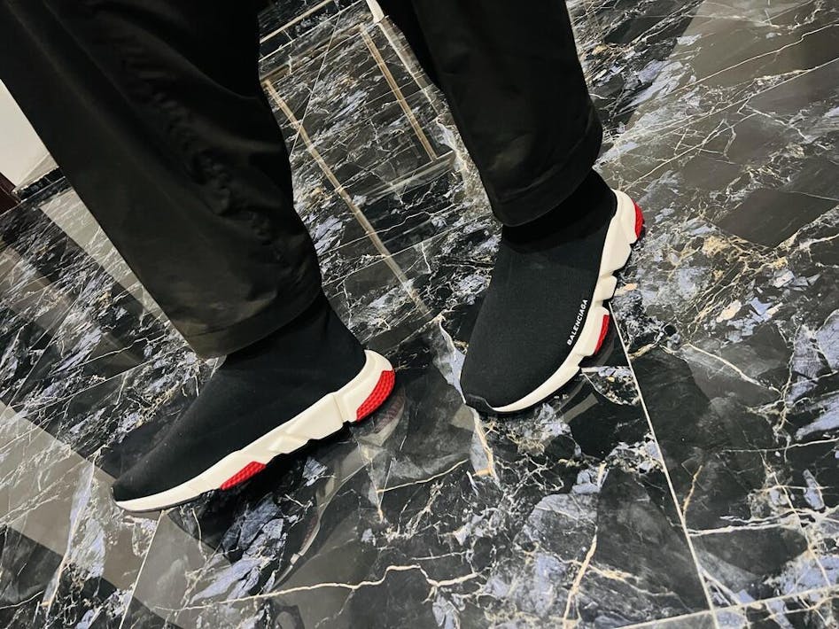 Balenciagaa Speed Trainer Black Red Dot Perfect Ohpairpk