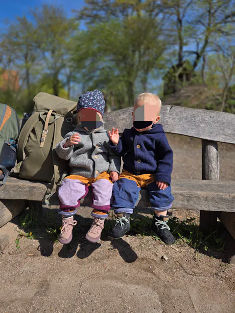 Mitwachsende Kinderhose/Outdoorhose | Cordnicki | Pflaume - Messing