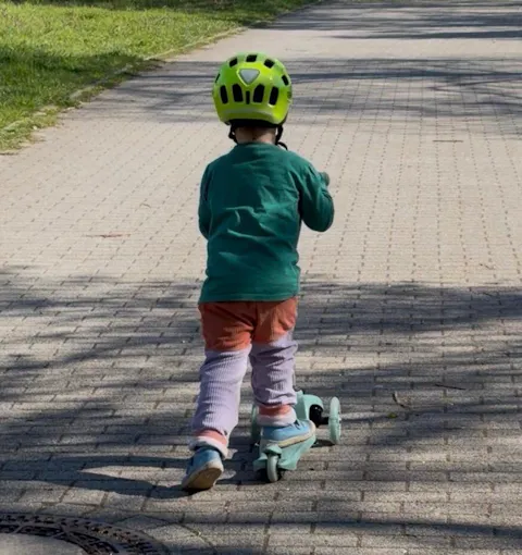 Mitwachsende Kinderhose/Outdoorhose | Cordnicki | Orange - Grün
