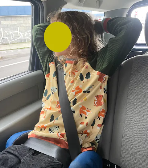 Mitwachsender Sweater Kinder ganzjährig | Bio- Baumwolle | Gelb - Grün Waldgewusel 2