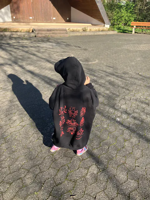 Unisex Hoodie Erwachsene aus fairer Bio Baumwolle | Schwarz