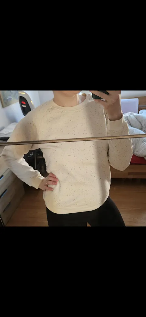Warmer unisex Pullover aus Bio Baumwoll-Kuschelsweat | Creme Konfetti (multicolored)