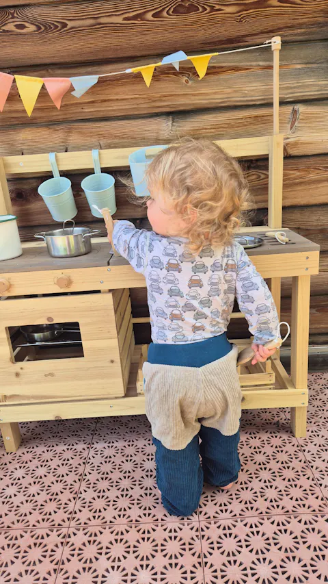 Mitwachsende Kinderhose/Outdoorhose | Cordnicki | Blau - Grau