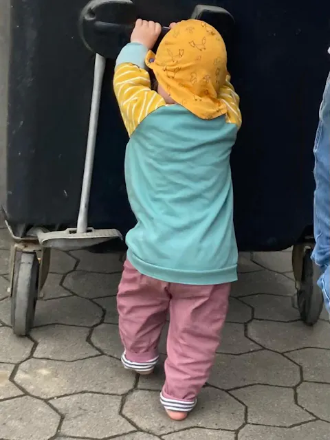 Mitwachsende Kinderhose ganzjährig | Bio-Popeline | Unifarben