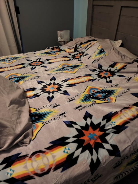 NATIVE DESIGN BLANKET - REVERSIBLE (2 PLY) #222