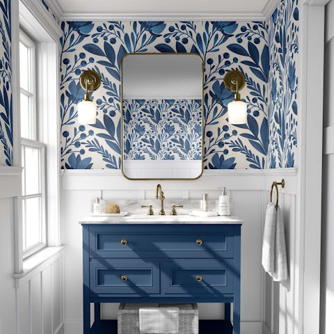 Blue Flowers Wallpaper