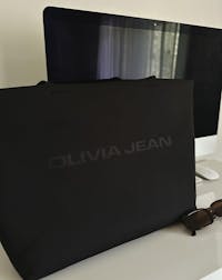 Spencer (Black) Neoprene Tote - With Zip Closure