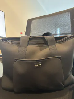 Rover (Black) Large Neoprene Tote - With Zip Closure