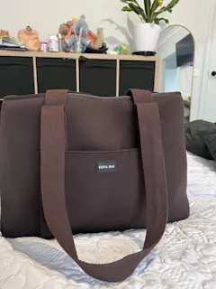 Rover (Chocolate) Large Neoprene Tote - With Zip Closure