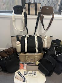 Rover (Sand) Large Neoprene Tote - With Zip Closure