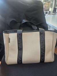 Signature (Beige) Neoprene Tote Bag