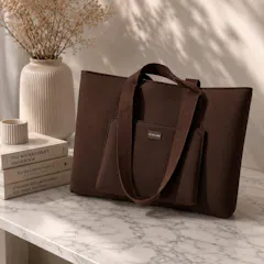 Rover (Chocolate) XL Neoprene Tote - With Zip Closure