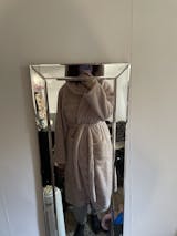 Women's Pink Snuggle Velvet Touch Fleece Hooded Robe Dressing Gown – OLIVIA  ROCCO