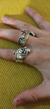Punk Gothic Skeleton Ring Set