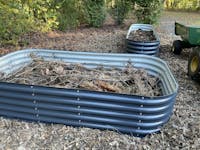17" Tall, 12-in-1 Olle Galvanized Raised Garden Beds, Home Garden Vegetable Beds, Midnight Gray