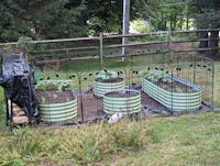 17" Tall, 12-in-1 Galvanized Raised Garden Bed, Sage Green