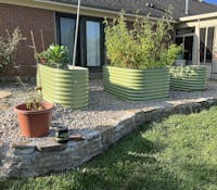 32" Tall, 12-in-1 Galvanized Raised Garden Bed, Sage Green