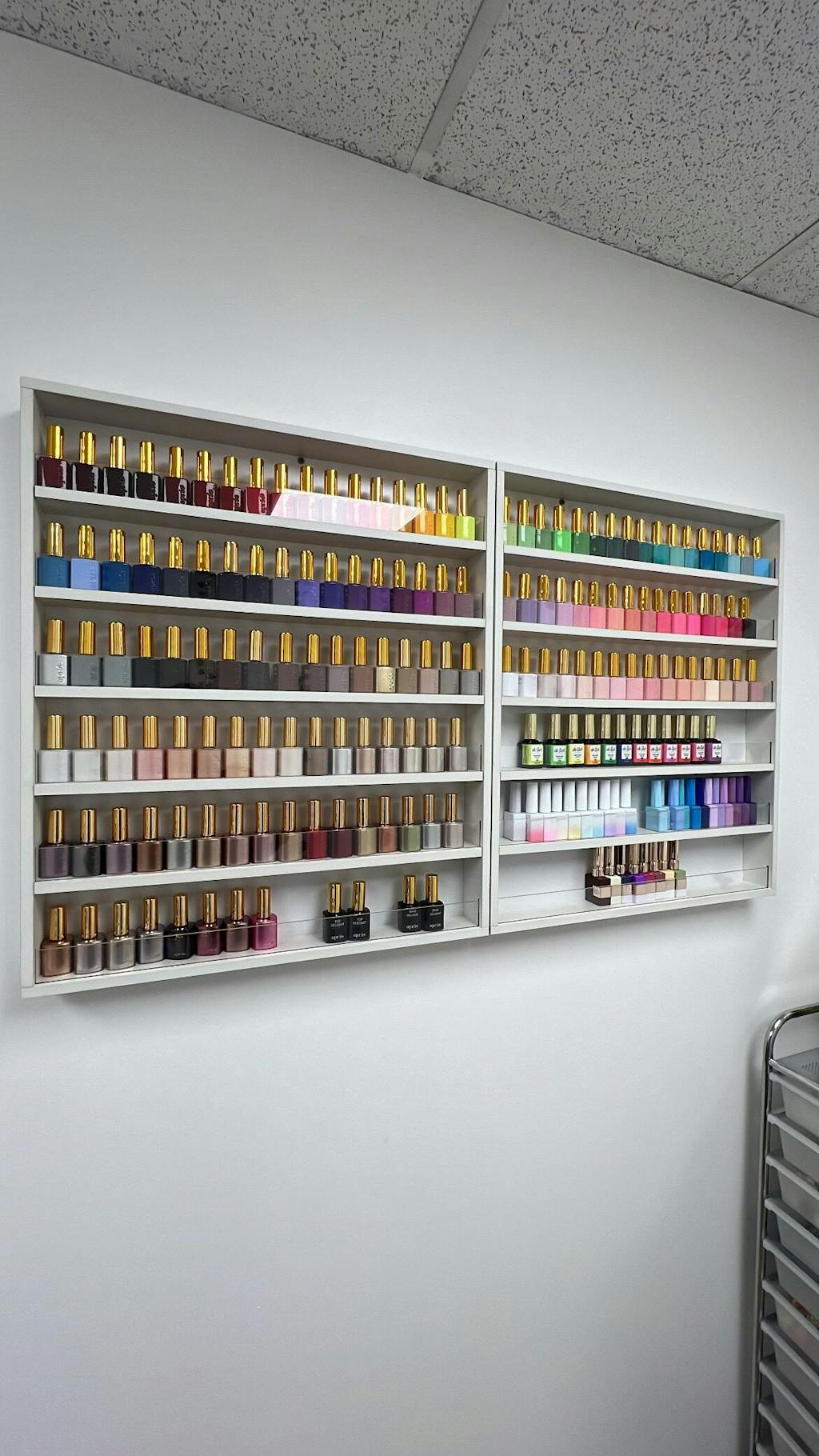 OmySalon 6 Layers Wall Mount Nail Polish Organizer Rack w/Acrylic Baffle