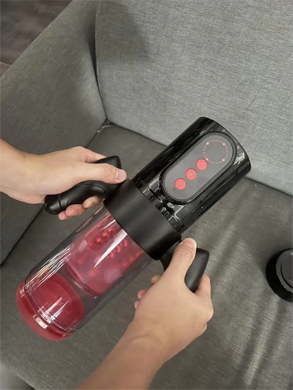 強力ピストン回転吸引＆着脱ハンドル 男性用オナホール