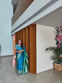 Malahi Turquoise Pure Satin Foil Print One Minute Saree