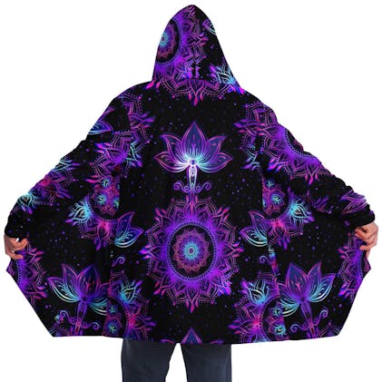 Mushroom Land Cloak: Vibrant & Cozy Festival Wear