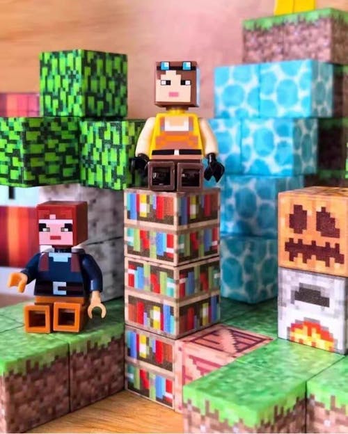 Minecraft Magnetic Blocks - Mix and Match - 100, 200, 300, 500, 1000 PCS | 0.8"/2 cm