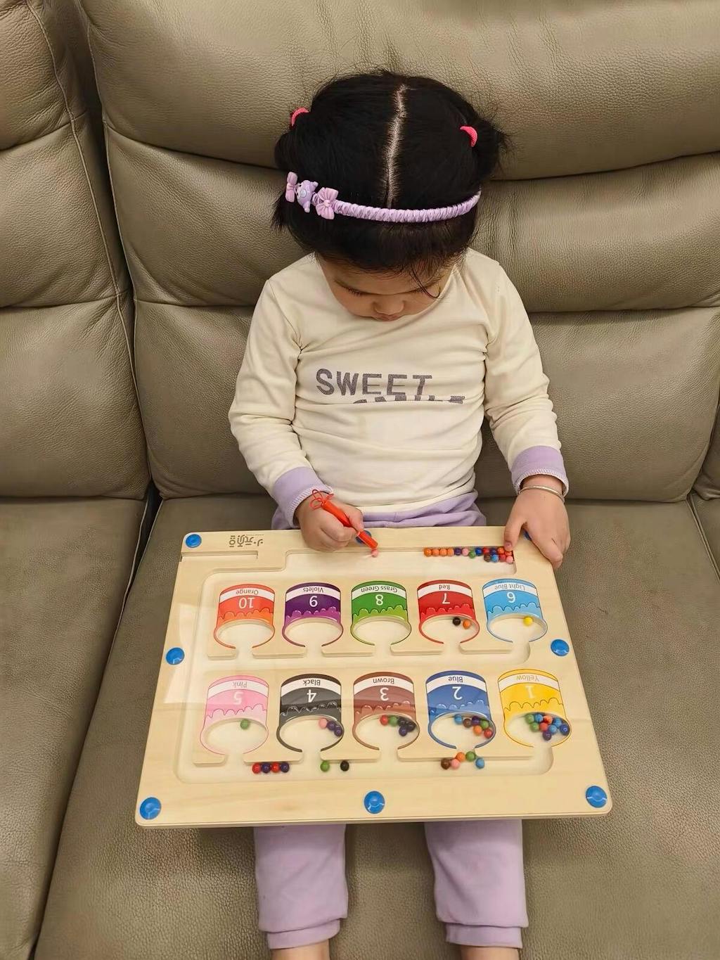 Montessori Magnetic Color and Number Maze