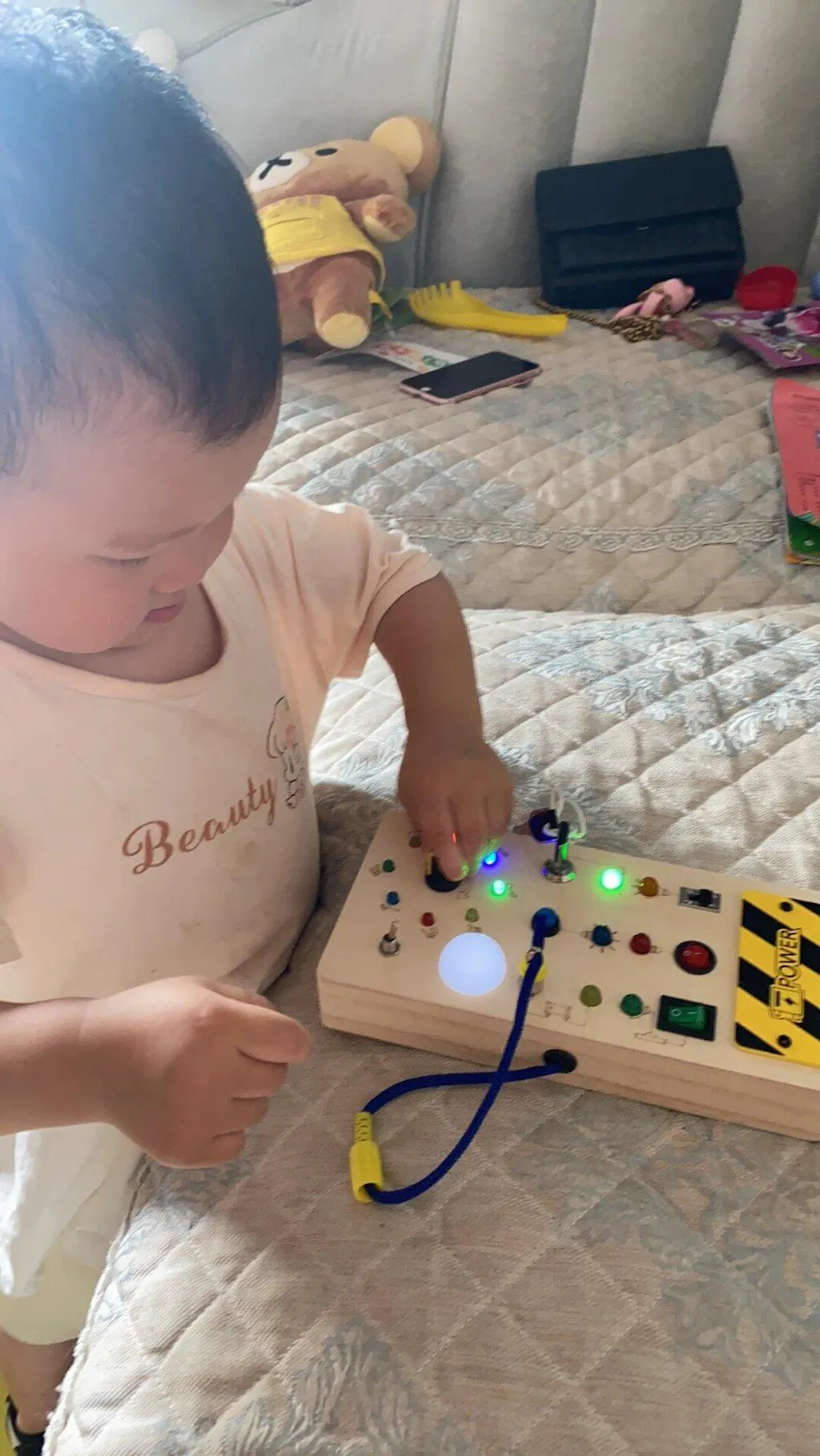 Montessori Wooden LED Switch Board