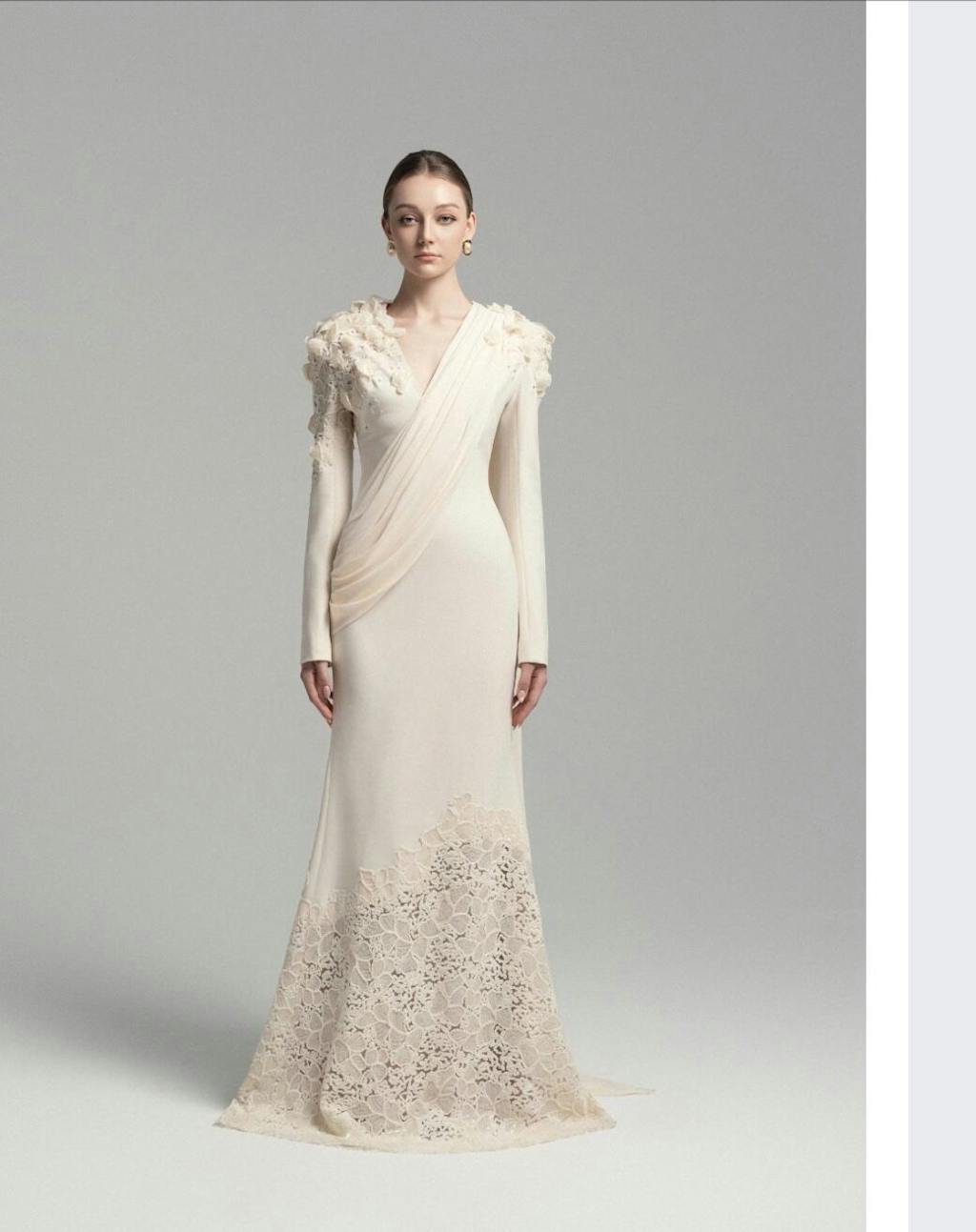 Alluring Lace- Appliqué Mermaid Gown VL10018