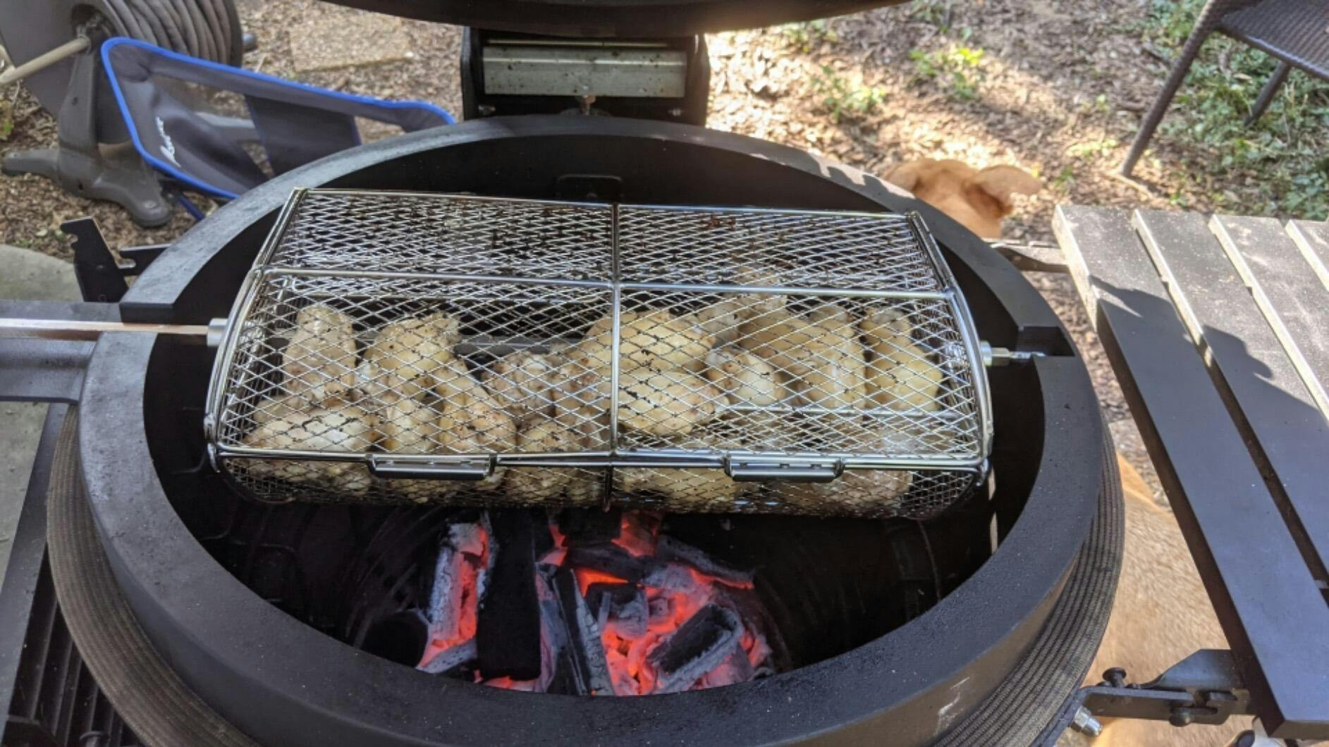 onlyfire- Universal Rotisserie Basket Grill Accessory – OnlyFire