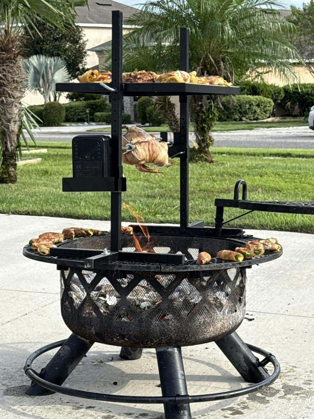 Onlyfire 6504 Adjustable Outdoor Rotisserie Grill System – OnlyFire