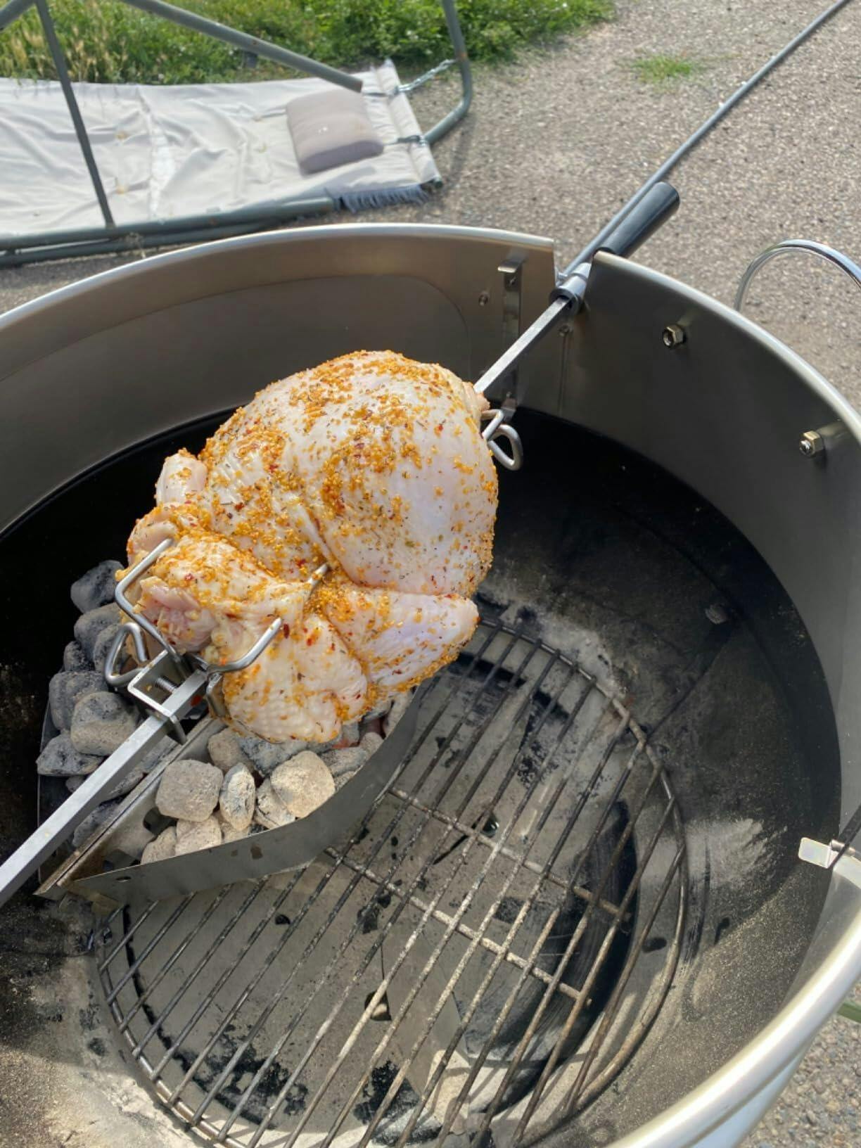 Onlyfire 2-in-1 Rotisserie & Pizza Kit for Weber 18
