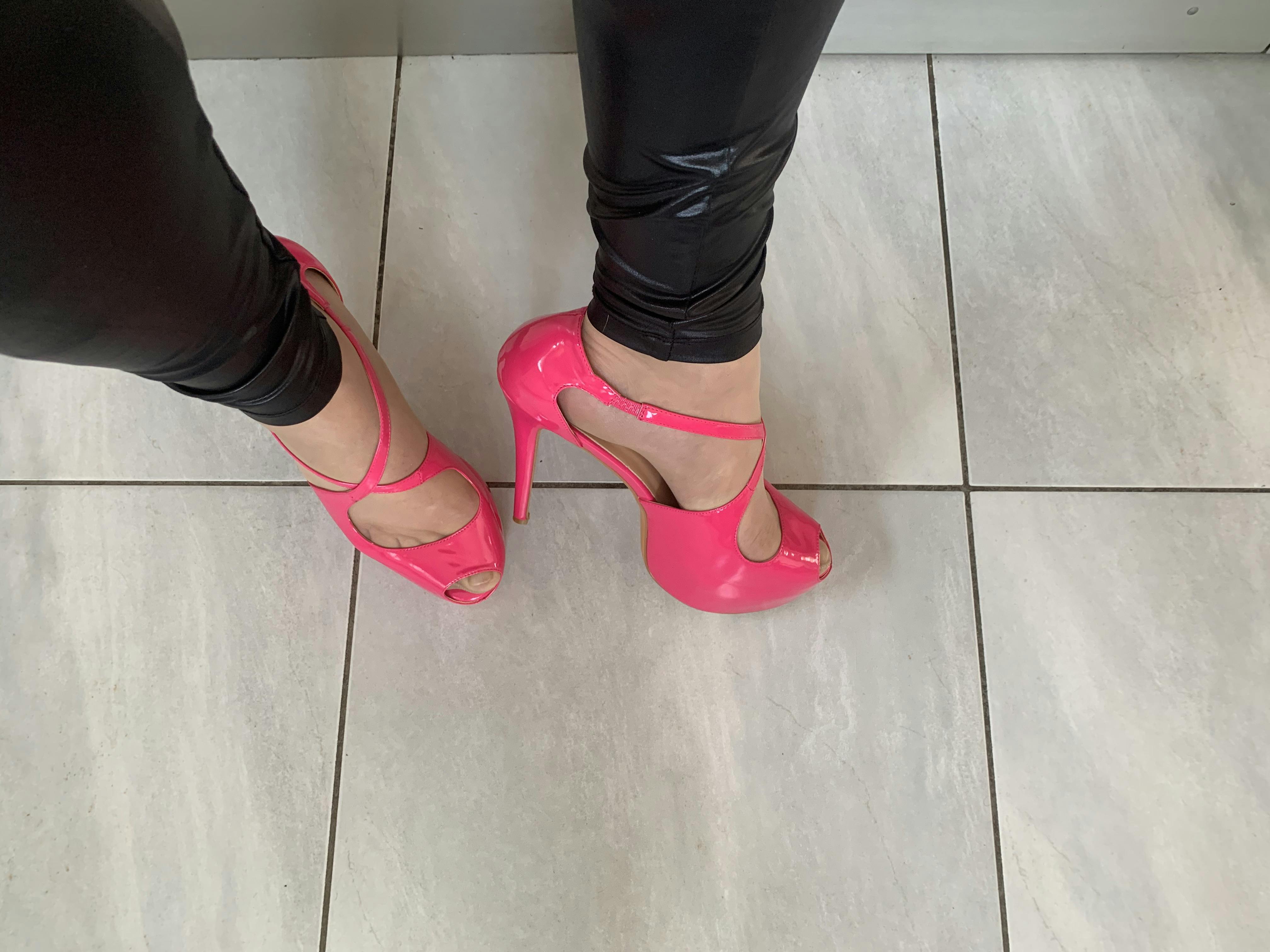 only pink high heels