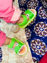 Premium Crocodile Artistic Sandals - Green (Unisex)