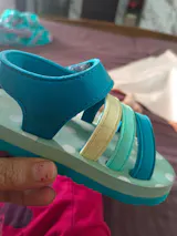 ONYC Premium Butterscotch Kids Sandals for Girls (Teal Blue)