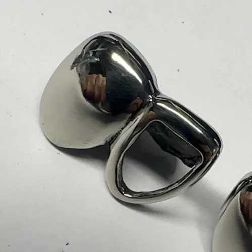 2-Tooth Dental Silver Caps | Custom Grillz UK | Onyx Grillz