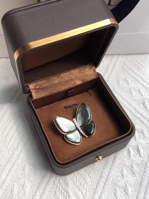 Colorful Shell Butterfly Shell Pearl Brooch