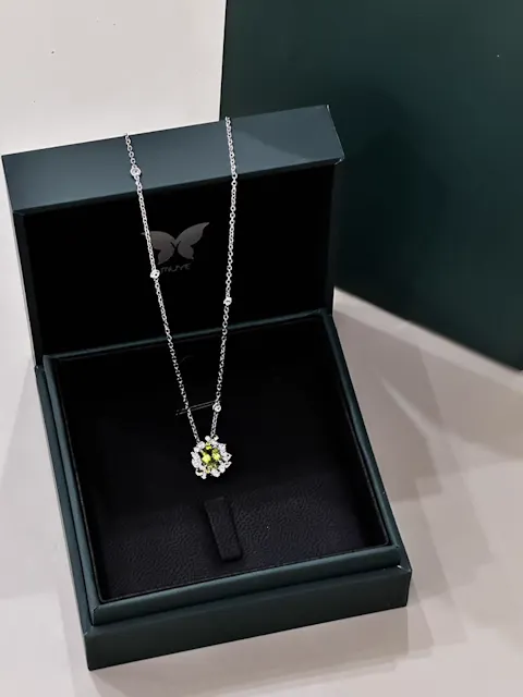 Natural Peridot Firefly Necklace